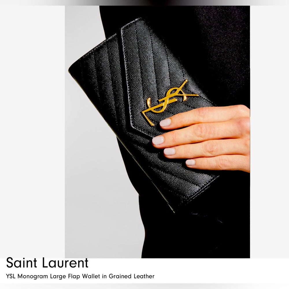 Saint Laurent YSL Monogram Large Flap Wallet